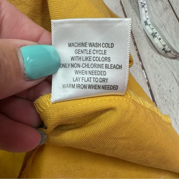 ModCloth Button-Front A-Line cotton Skirt contrast piping sz S boho western - Picture 7 of 7